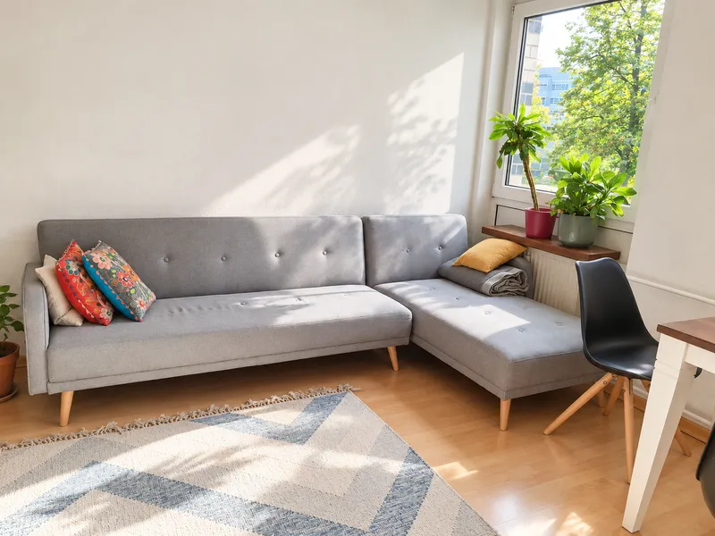 Helle, möblierte 3-Zimmer-Wohnung mit Balkon und Garten — photo 1